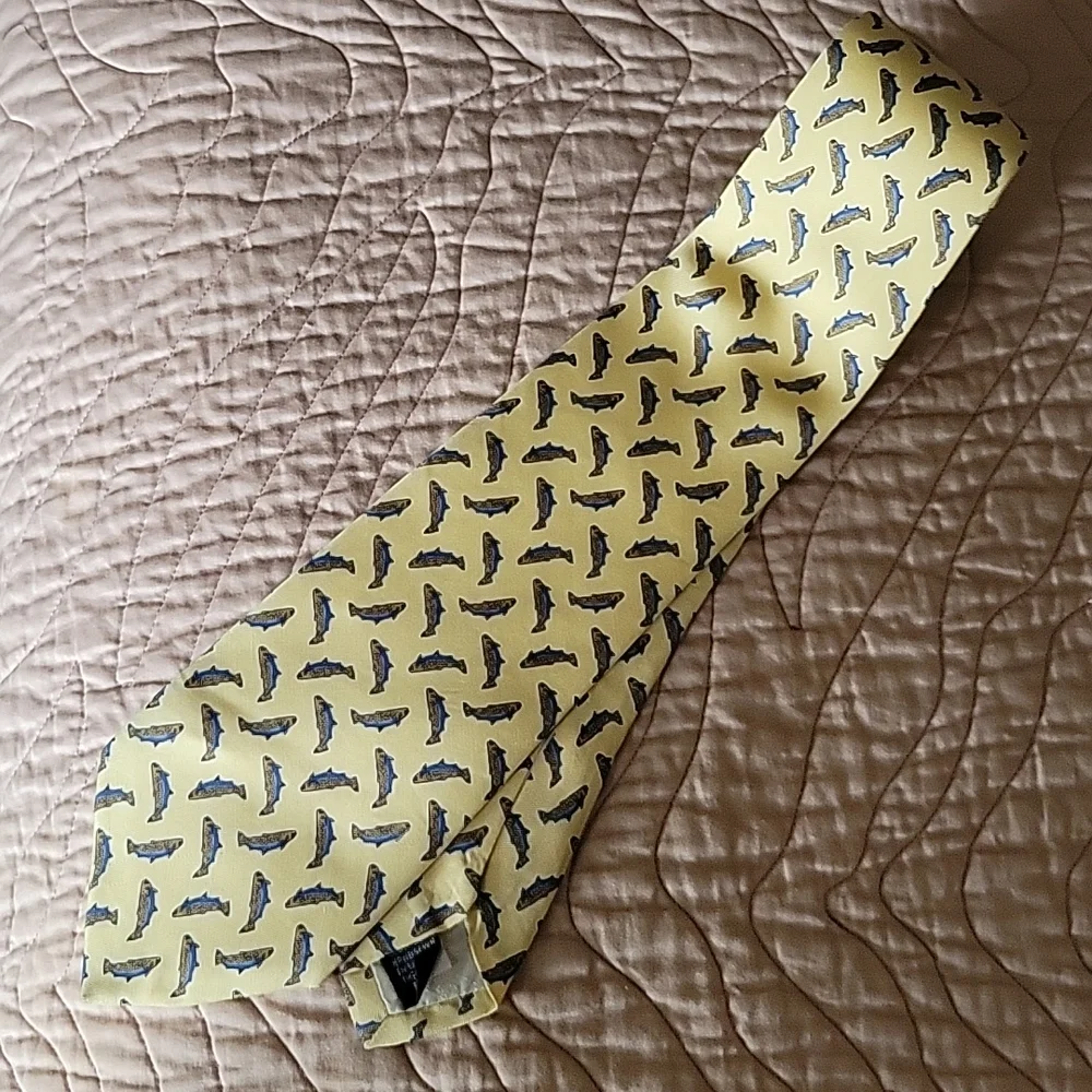 Mens Land's End Fish Tie